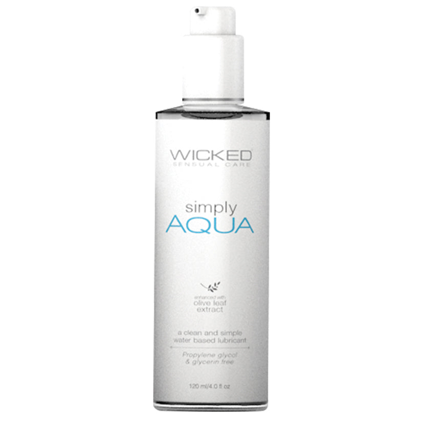 Wicked Sensual Care Simply Aqua Water Based Lubricant - 4 oz