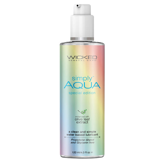 Wicked Sensual Care Simply Aqua Special Edition Water Based Lubricant - 4 oz