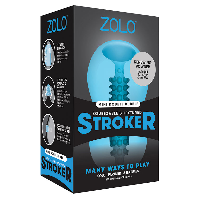 Zolo Double Bubble Mini Stroker-Blue