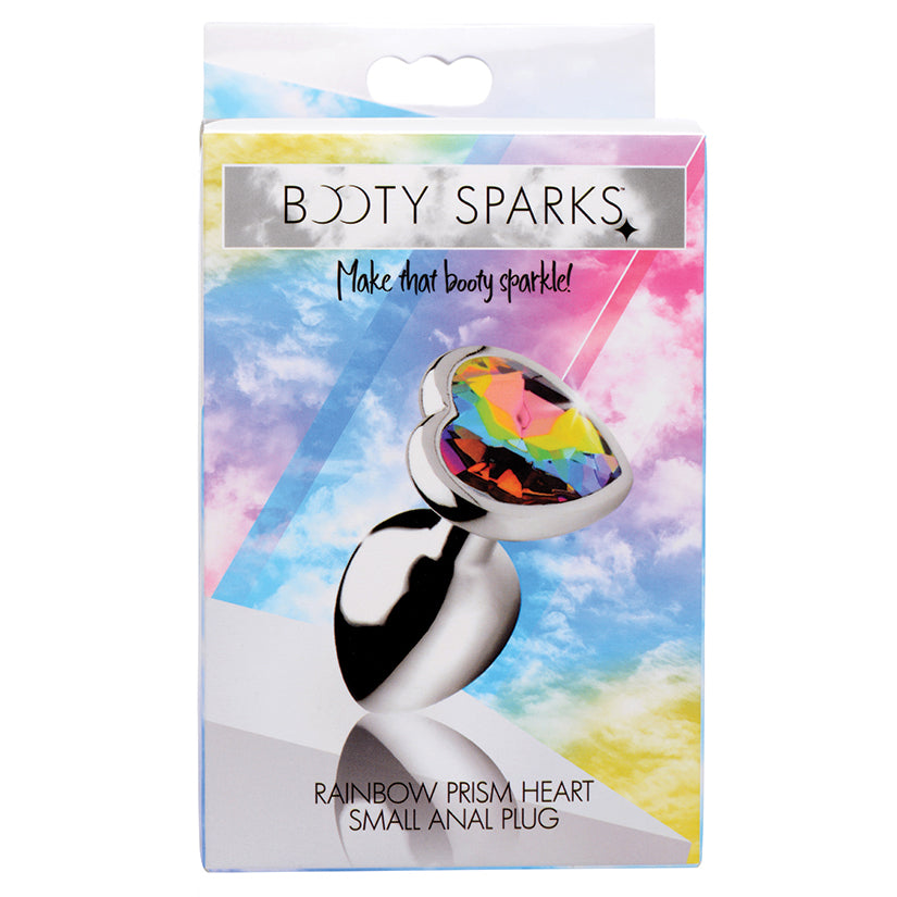 Booty Sparks Rainbow Prism Heart Anal Plug - Small