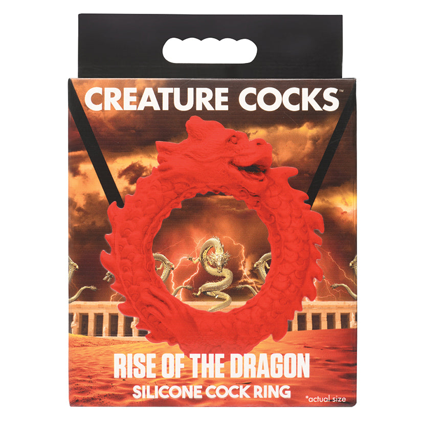 Creature Cocks Rise of the Dragon Silicone Cock Ring - Red