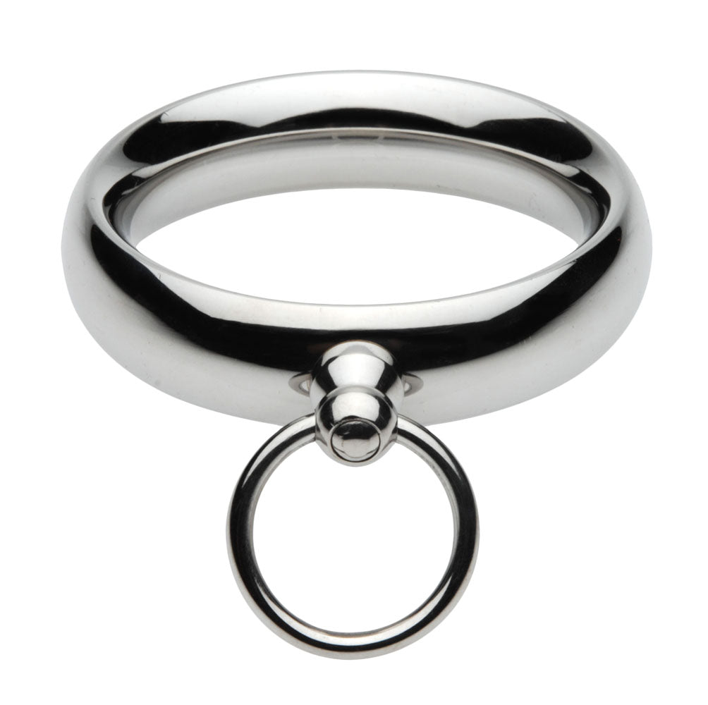 Lead Me Stainless Steel Cock Ring - 1.75"